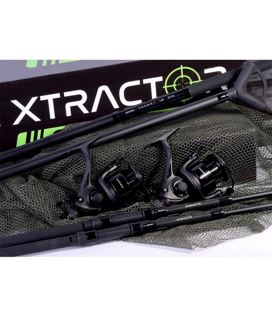 Sonik XTRACTOR 2 ROD CARP KIT 9′ 2.75LB / 2x XTRACTOR 5000 REELS