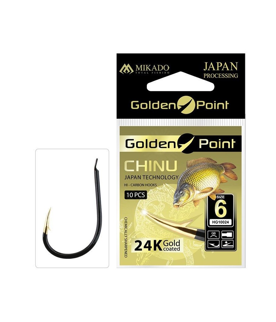 kaper sklep Mikado Haczyk Golden Point Chinu 4 10szt