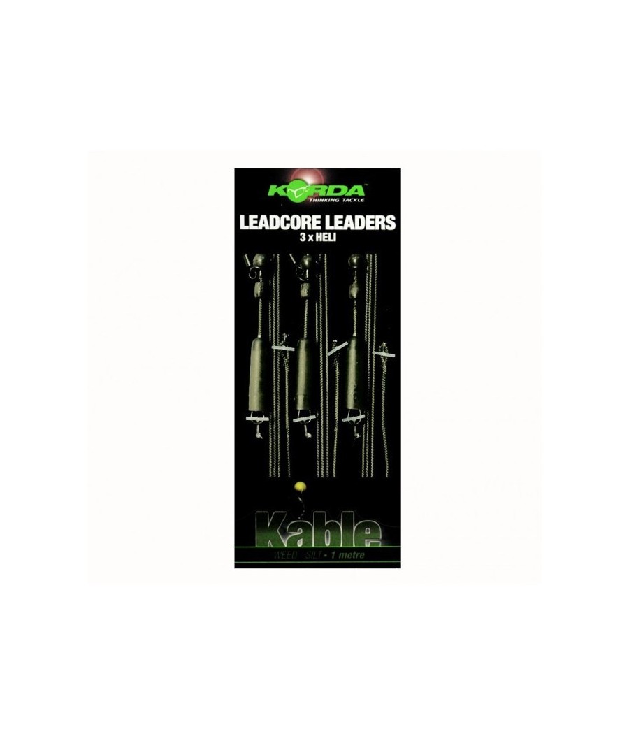 Korda Leadcore Helicopter Leaders Zielony 3 szt