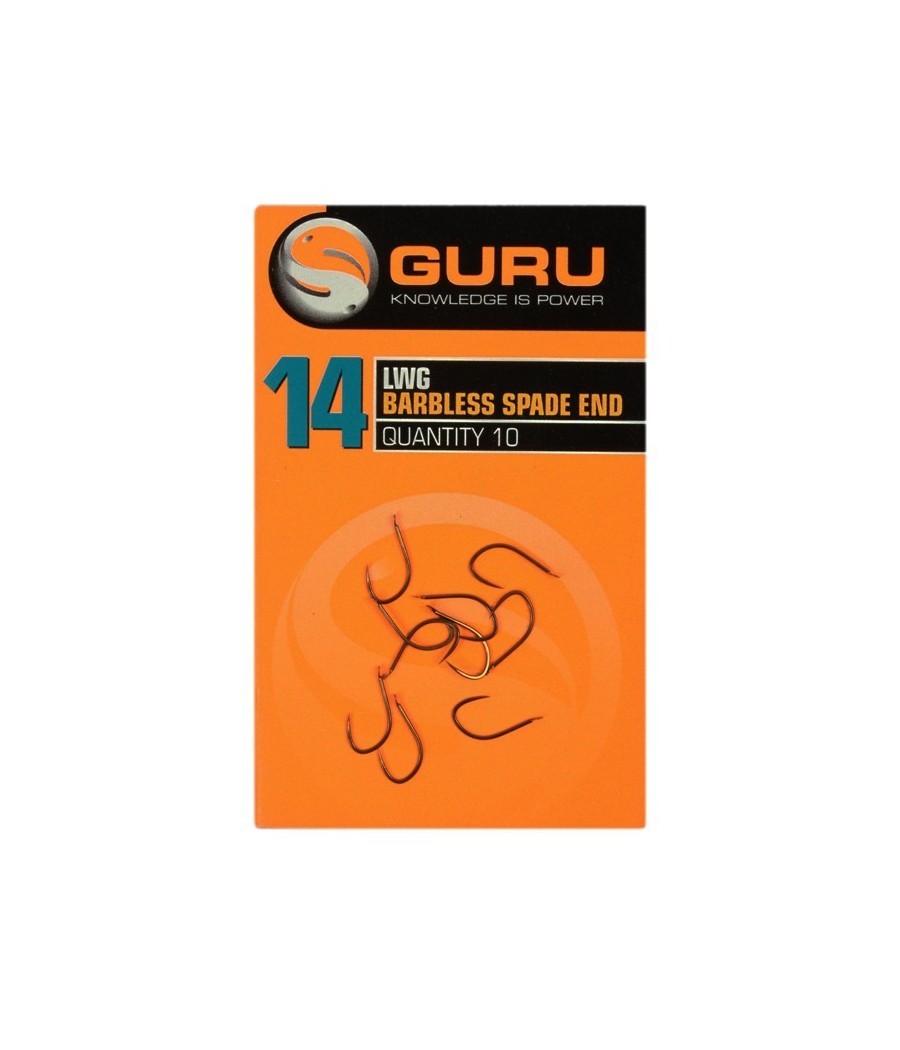 Haczyki Guru LWG Spade Hooks - roz. 12 Barbless