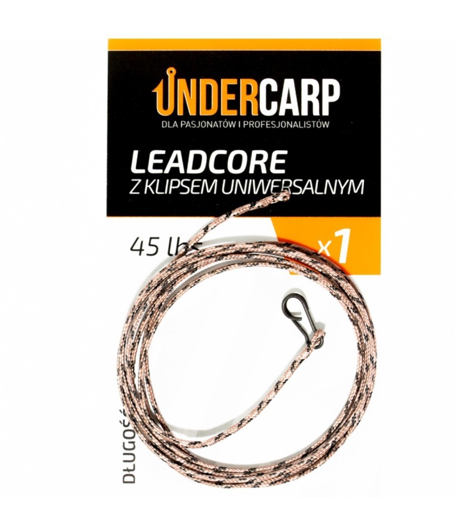 kaper sklep UnderCarp Leadcore z klipsem uniwersalnym 45 lbs/100CM