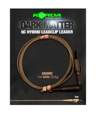 kaper sklep Korda Dark Matter Leader QC Hybrid Clip 40lb 1m Gravel