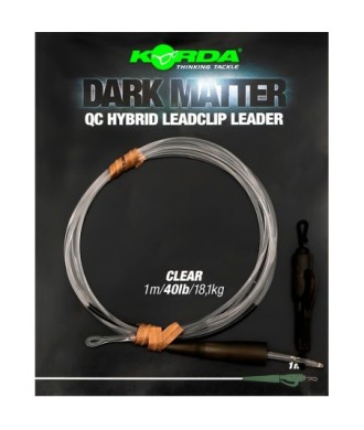 kaper sklep Korda Dark Matter Leader QC Hybrid Clip 40lb 50cm Clear