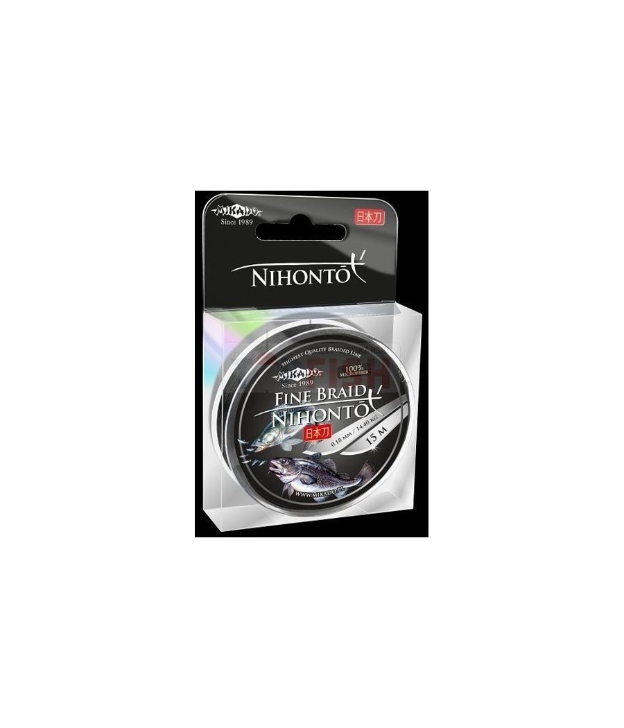 Mikado Plecionka Nihonto Fine Braid 0,16mm-15m - Black