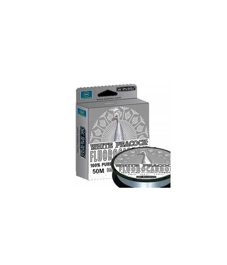 kaper sklep Balsax Żyłka White Peacock 0.45mm 50m Fluorocarbon
