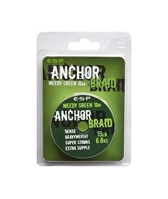 E-S-P Plecionka przyponowa ANCHOR BRAID 15LB/6,8Kg/10m green