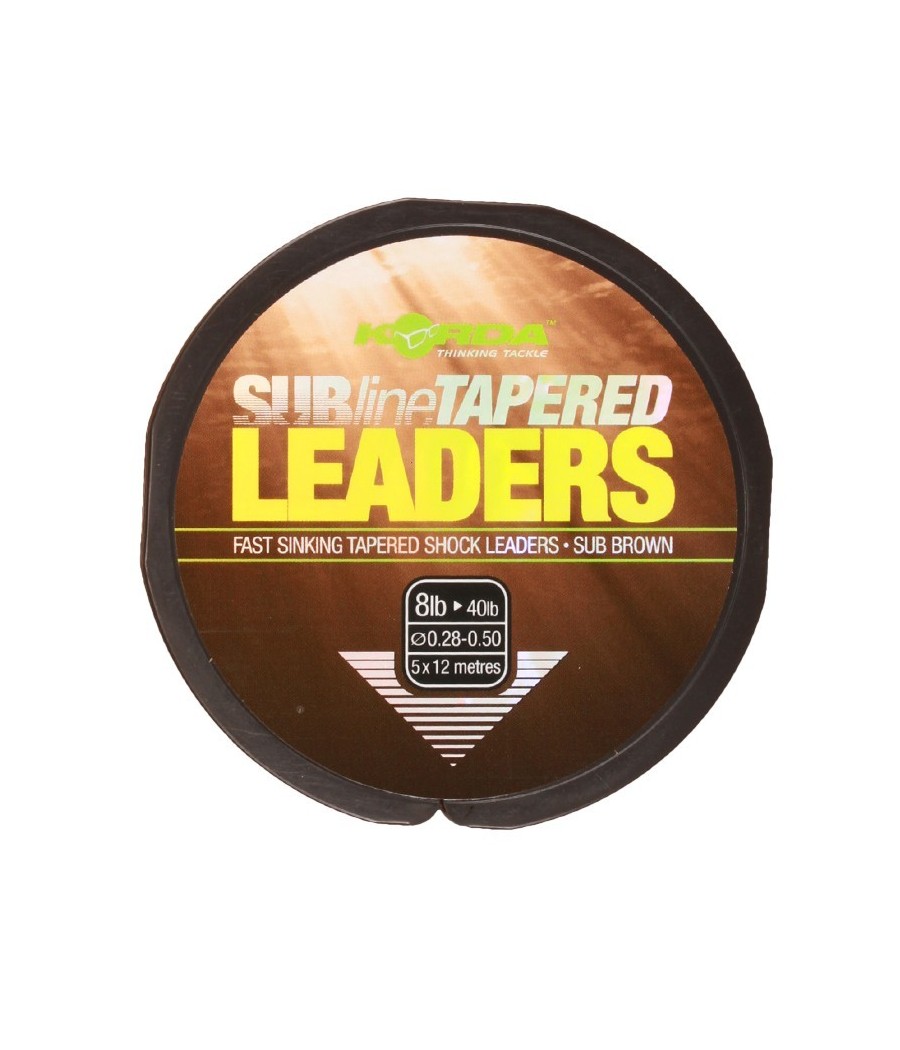 kaper sklep Korda Strzałówka Subline Tapered Leaders 5x12m 12-40lb