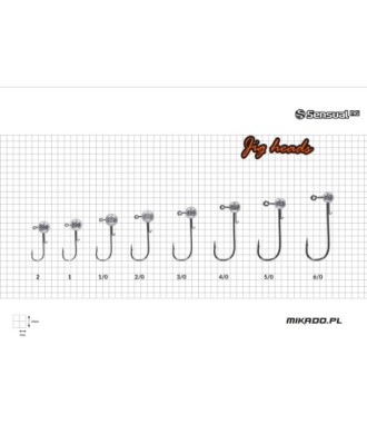 Mikado Sensual Główka Jigowa 8g-1/0 BN op.3szt