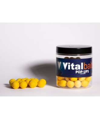 Vital Baits Pop-up FLUOR Nutty Crunch Yellow 18mm 80g