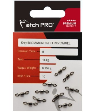 MatchPro Krętliki DIAMOND ROLLING SWIVEL roz 12