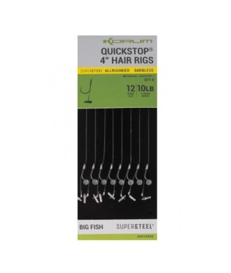 Korum Quickstops Hair Rigs Big Fish BARBLESS 10cm roz.8