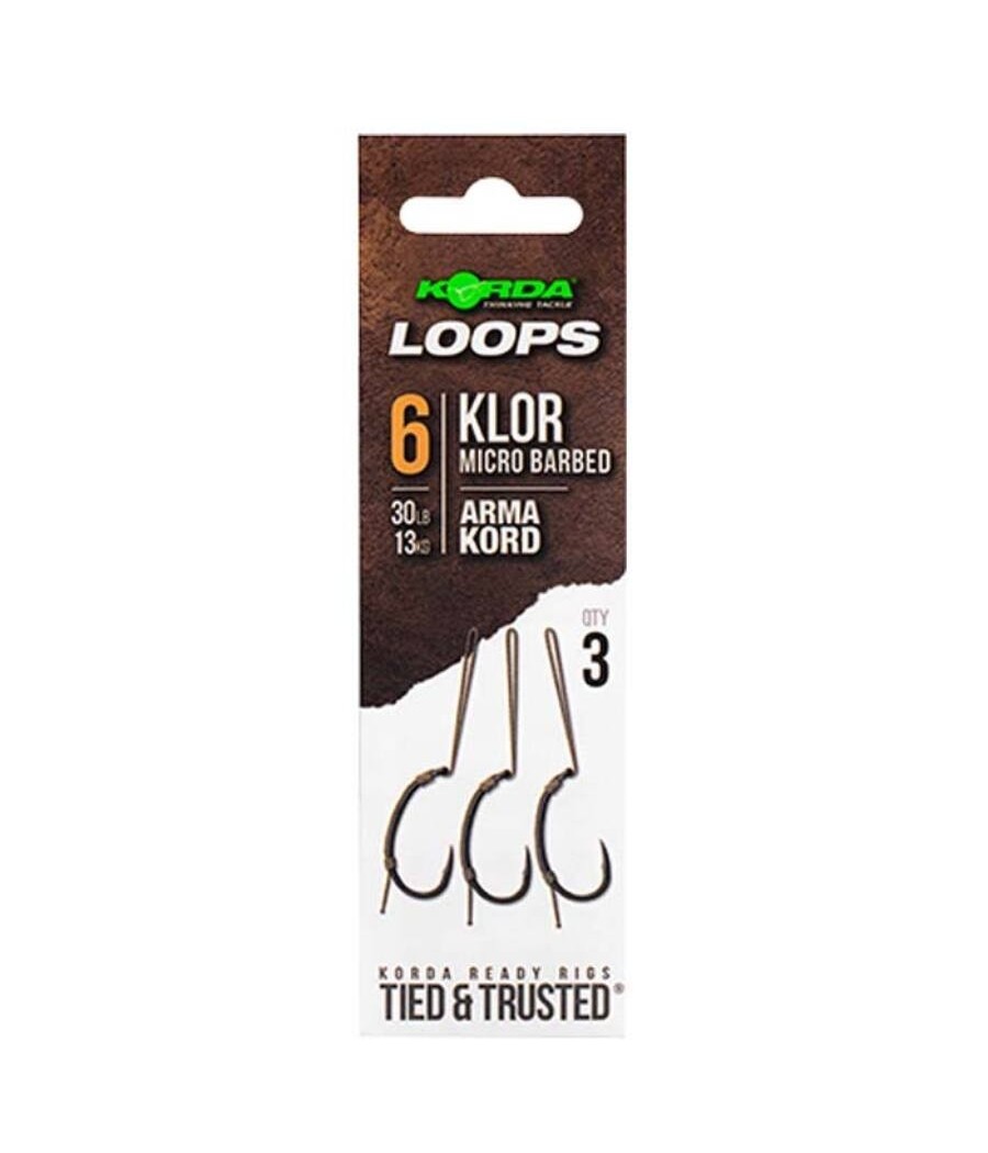 Korda Przypon Loop Rigs Klor 3szt 30lbs Roz. 4