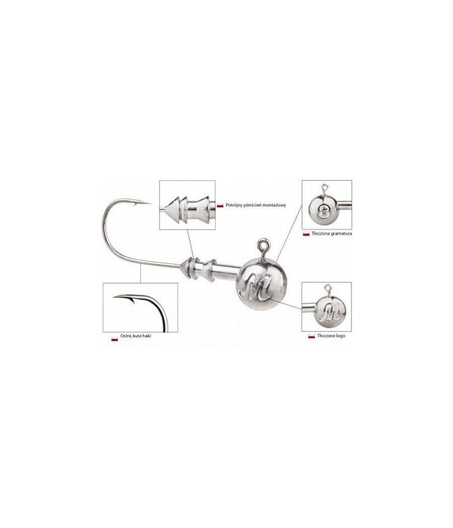 Mikado ABERDEEN JIG 23g - 8/0 - Główki Jigowe 3szt