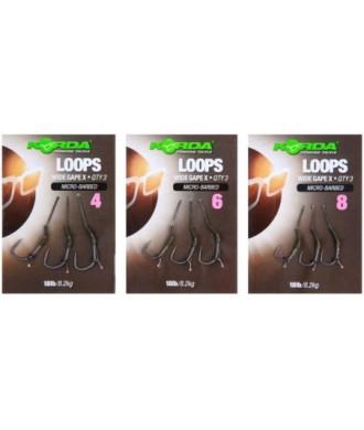 Korda Loop Rigs 8 Wide Gape X Micro Barbed 3szt