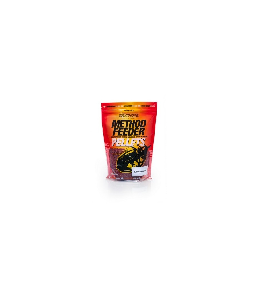 kaper sklep Mivardi Method Feeder Pellets Krill Robin Red 750g