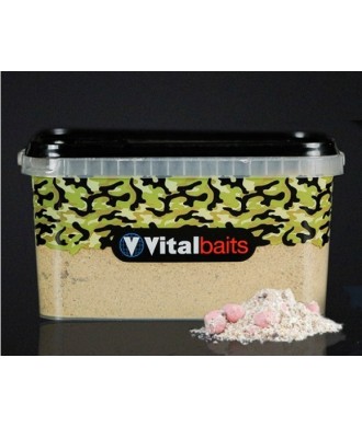 kaper sklep Vital Baits Groundbait Strawberry NUTTY 3kg Wiaderko