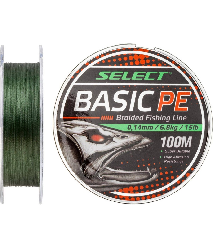 kaper sklep Select Plecionka Basic PE 4X 30lb 150m Green Dark 0,22mm Spinning