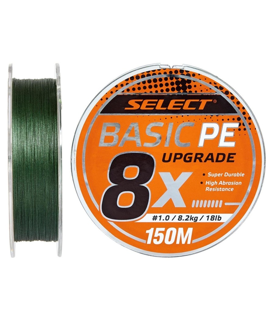 kaper sklep Select Plecionka Basic PE 8X 22lb 150m Dark Green 0,18mm Spinning