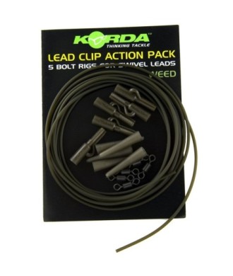 KORDA Lead Clip Action Pack - Weed -zestaw klipsów