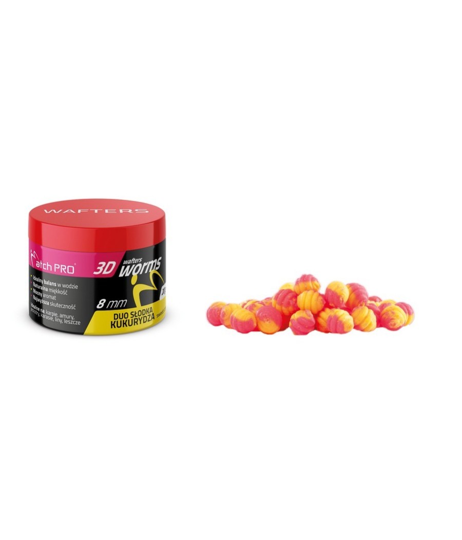 kaper sklep Matchpro 3D Worms WAFTERS Duo Sweetcorn 8mm 20g