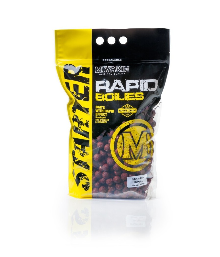 Mivardi Rapid Boilies Starter Hot Spice 3500g 24mm