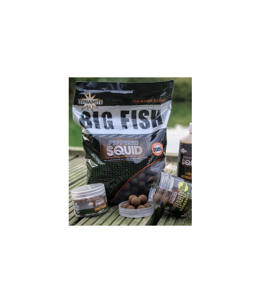 Dynamite Boilies Big Fish Peppered Squid 15mm 1kg Nowość