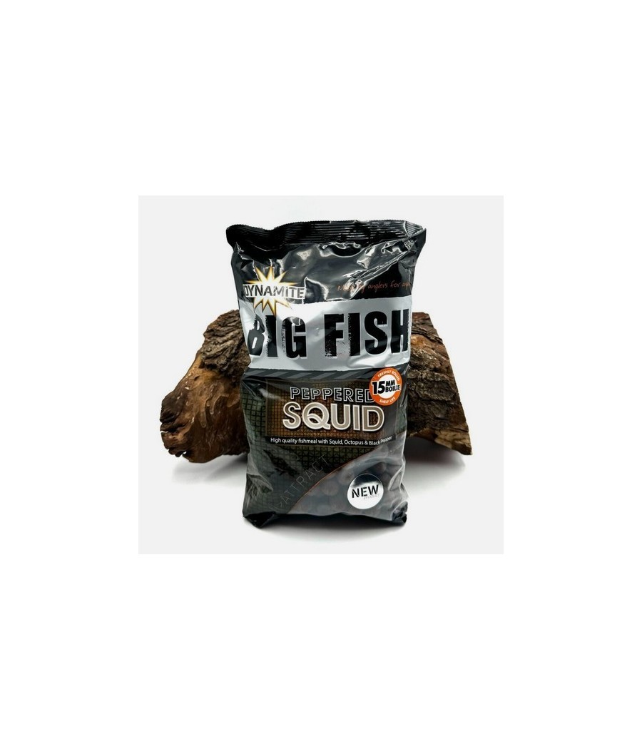 Dynamite Boilies Big Fish Peppered Squid 15mm 1kg Nowość