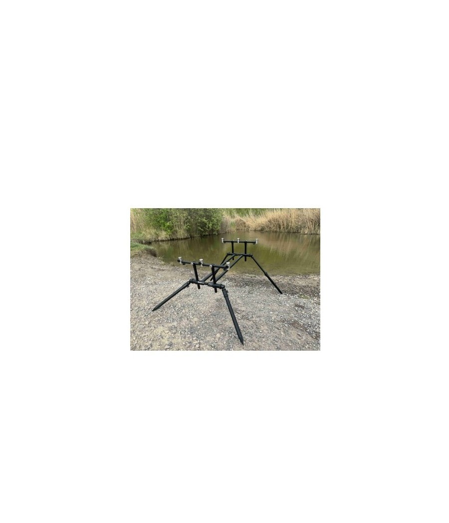 kapersklep Holdcarp Black \ Brilliant RodPod+ 3rods mocny stalowy stabilny na 3 wędki