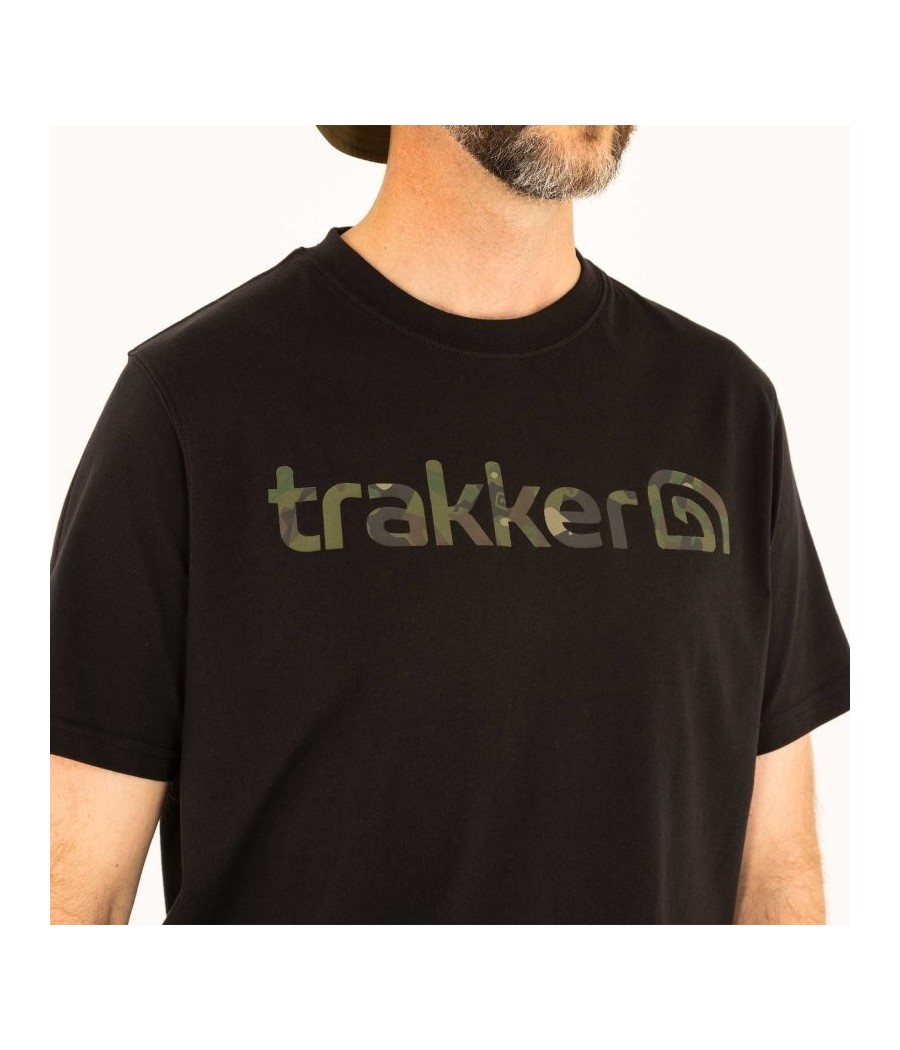 Trakker CR Logo T-Shirt Black Camo koszulka roz. M