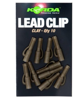 Korda Lead Clip Clay Bezpieczny klips do ciężarka 10szt