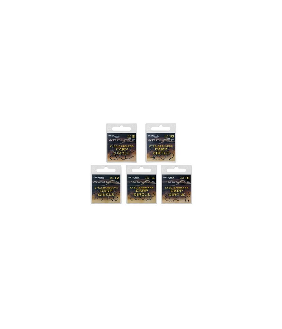 kaper sklep Drennan haczyki Acolyte Carp Circle nr.10 barbless oczko 10szt PTFE