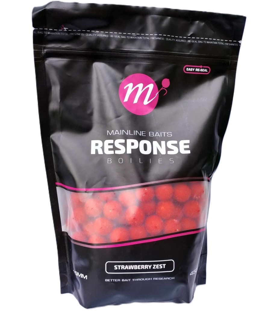 Mainline Response Boilies Strabwerry Zest 15mm 450g przynęta