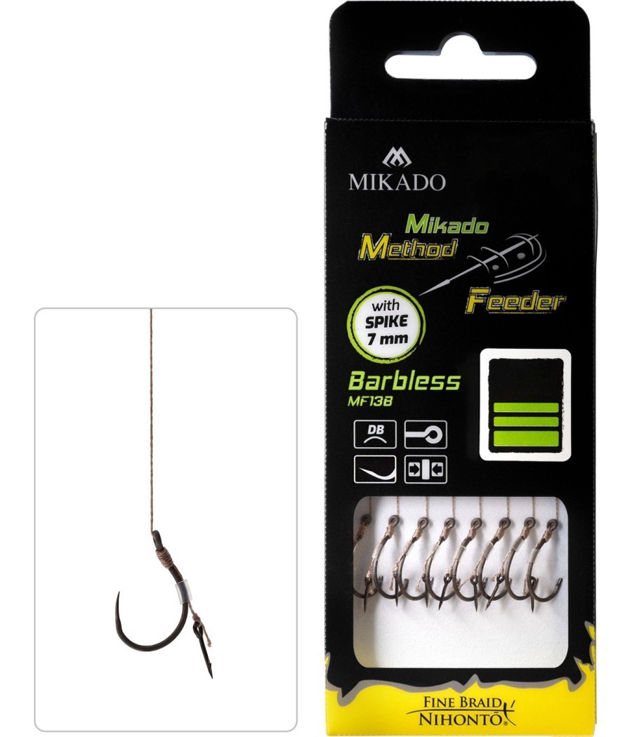 kaper sklep Mikado PRZYPONY MF 10cm igła bezzadziorowy nr.10 żyłka 0,20mm 8szt