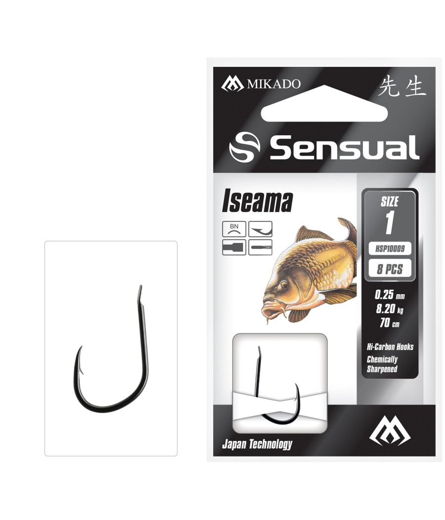 Mikado przypony wiązane sensual x-tra strong carp nr 8 DB / żyłka: 0.20mm/70cm - op.8szt.