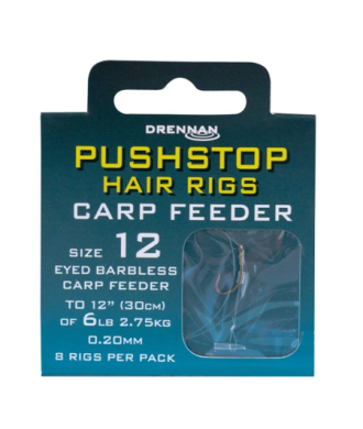 Drennan Pushstop hair rigs size 12 gotowe przypony