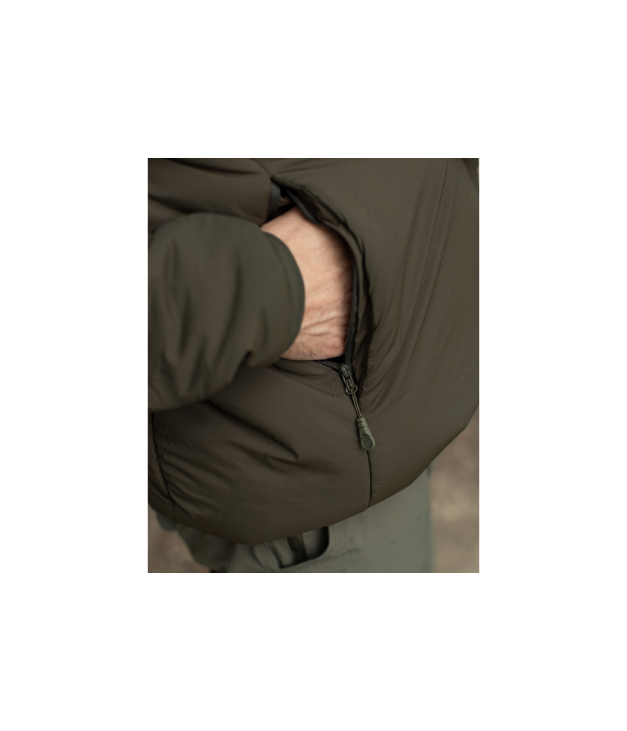 Korda Insulated Hooded Jacket Dark Olive ciepła Kurtka kaptur ultralekka roz.M