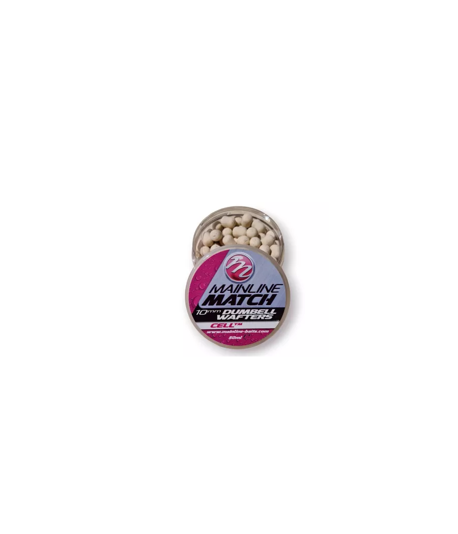Mainline Match Dumbells Wafters 10mm White Cell 50ml