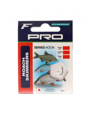 Flagman Roach/Skimmers Hooks To Nylon roz.14/0,16mm/90cm/7szt przypony żyłka