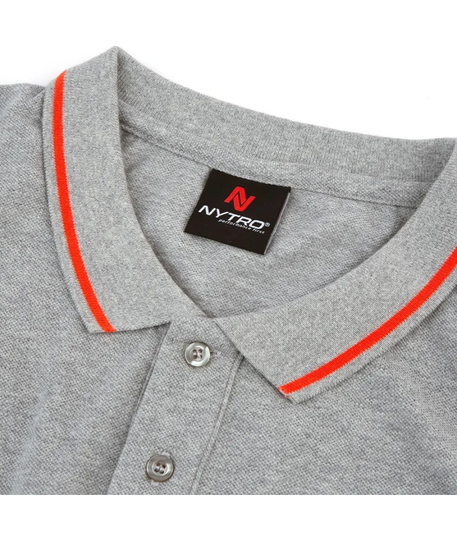 Nytro Polo Shirt  r.L Light Marl Grey Polo Shirt koszulka wędkarska polo