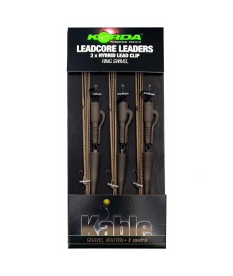 Korda Leadcore Leaders Lead Clip Gravel Brown