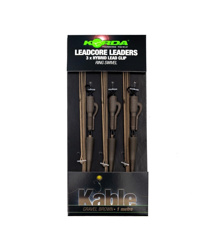 Korda Leadcore Leaders Lead Clip Gravel Brown