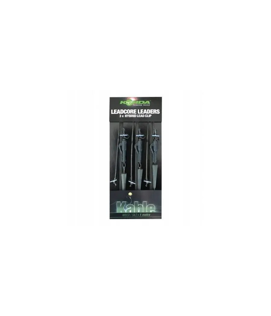 Korda Leadcore Leaders Hybrid Lead Clip Weed / Silt 3x