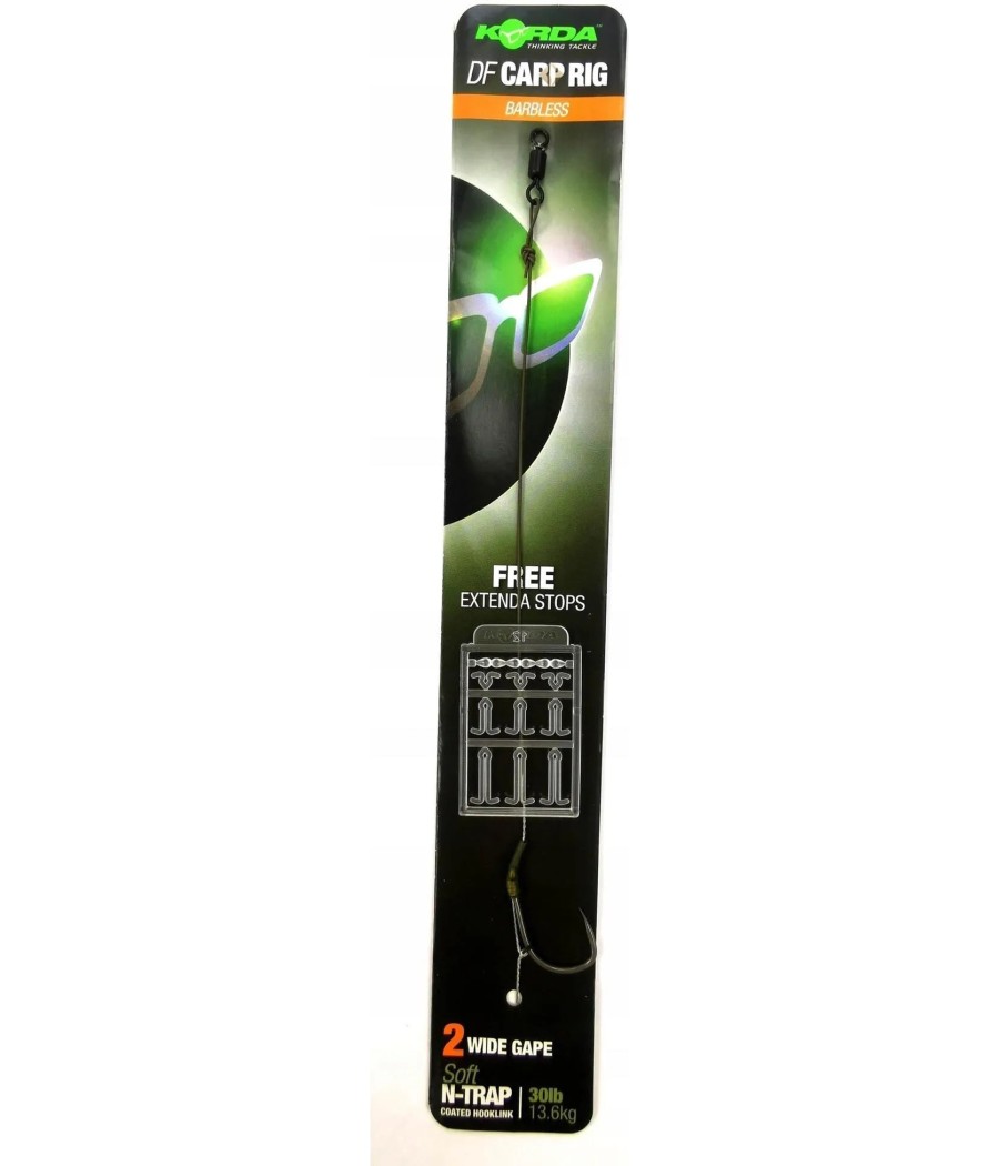 Korda N-Trap DF Rig Size 8 Wide Gape B 15lb