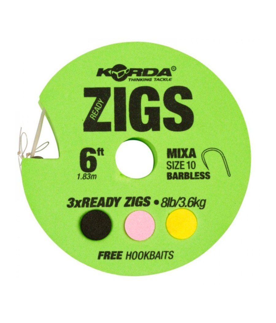 Korda Ready Zigs 6'180cm Barbless size 10