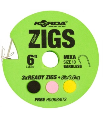 Korda Ready Zigs 12' 366 cm Barbless size 10