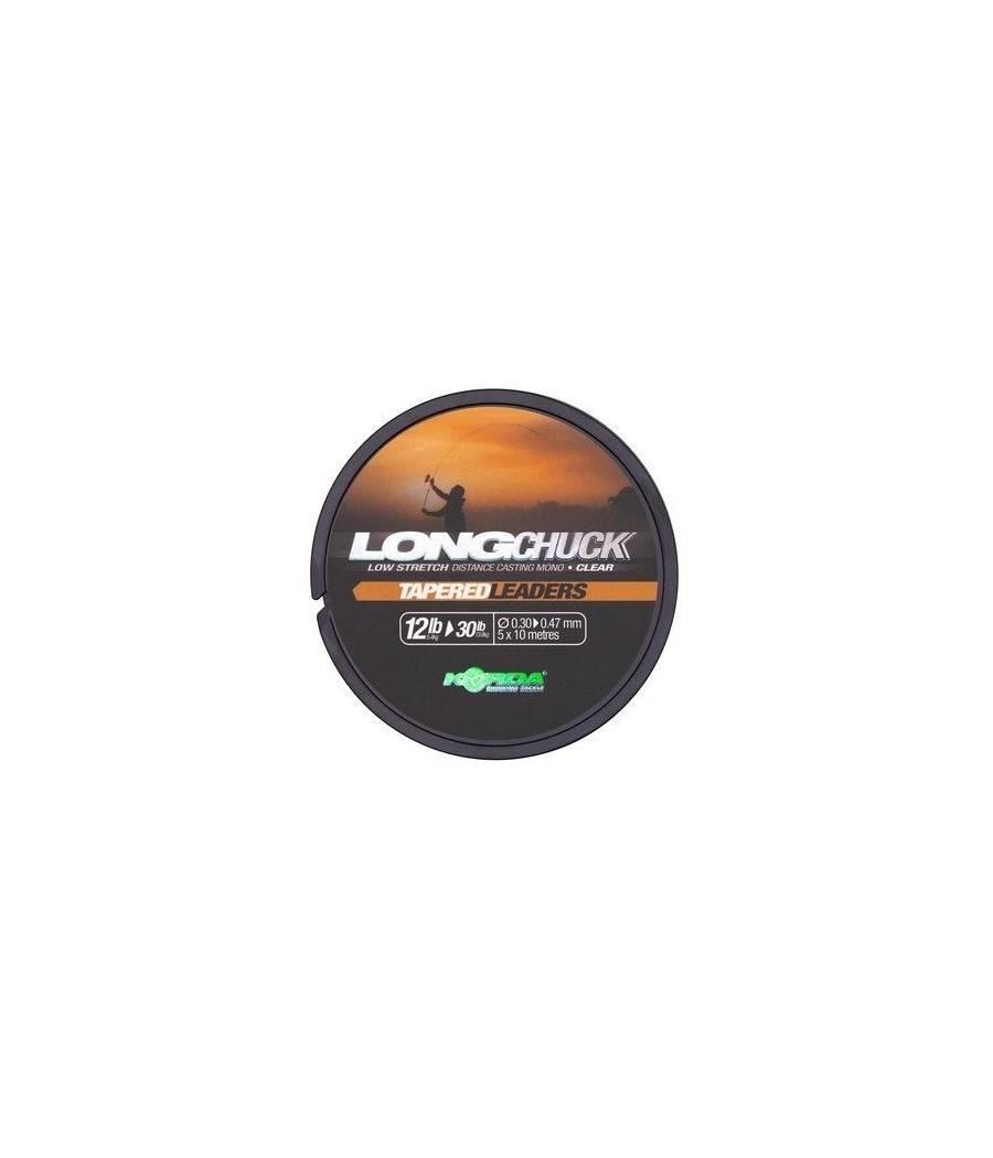 Korda Long Chuck Tapered Leaders 12-30lb 0.30-0.47mm 5x10m