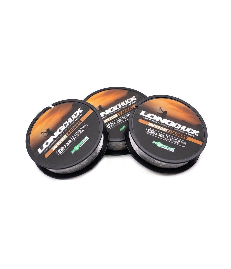 Korda Long Chuck Tapered Leaders 12-30lb 0.30-0.47mm 5x10m