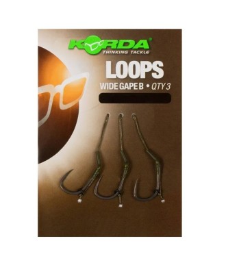 Korda Loop Rigs Size 6B DF Wide Gape 18lb