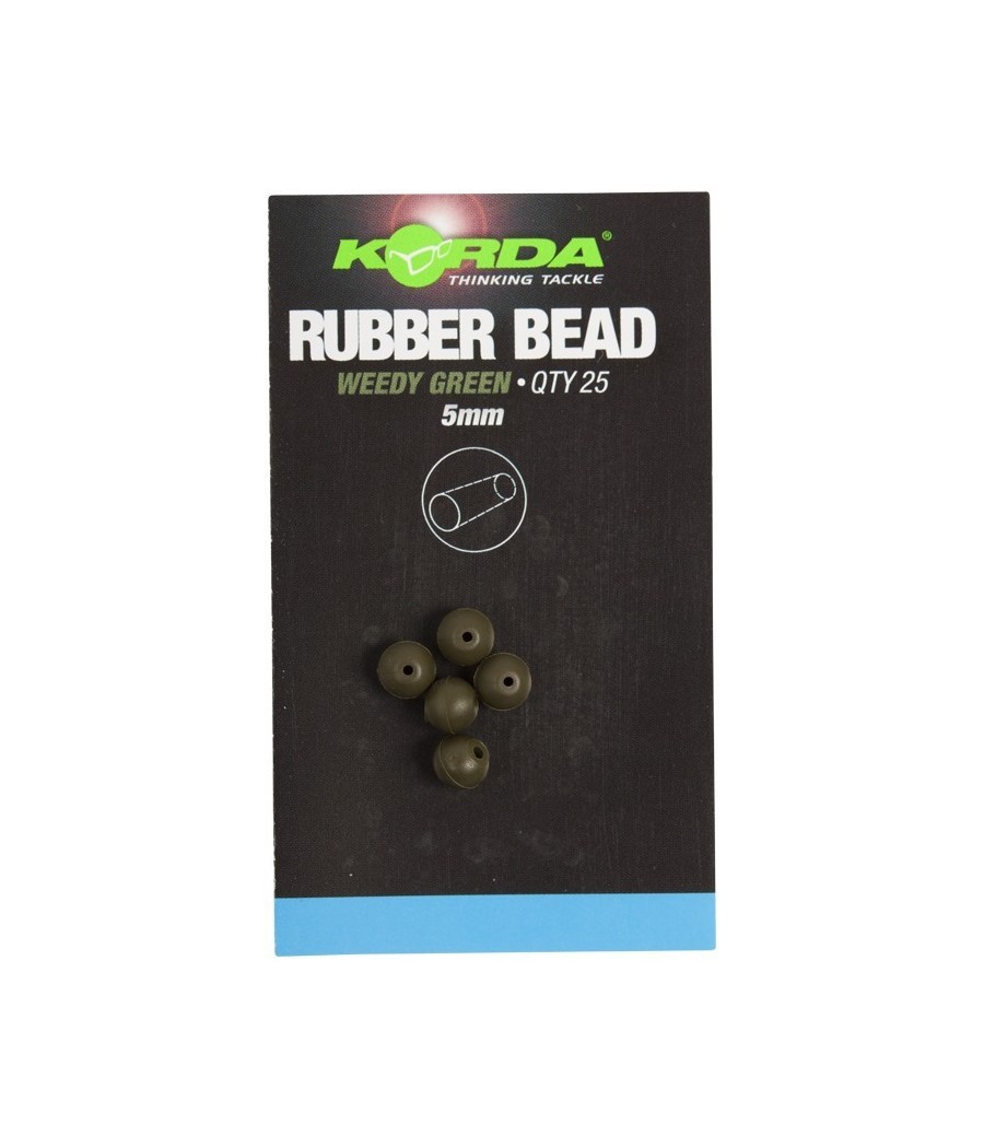 Korda Koraliki Rubber Bead 5mm Weedy Green