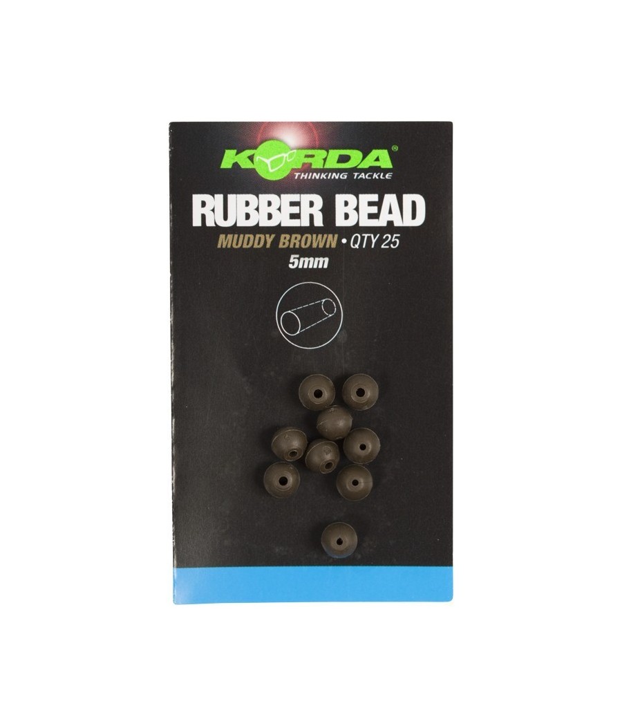 Korda Koraliki Rubber Bead 5mm Muddy Brown